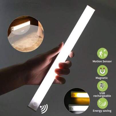 Luminárias Led Com Sensor de Movimento Recarregável 3 Em 1 Magnética Portátil 3 Tons