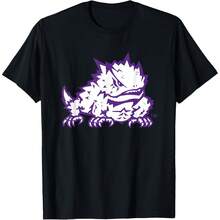 TCU Horned Frogs Mascot Officially Licensed T-Shirt All Seasons,220g Pure Cotton Single-Sided Printed Crew Neck Short-Sleeved T-Shirt,Unisex Top,Base Layer - 顏色8 - 查看 1