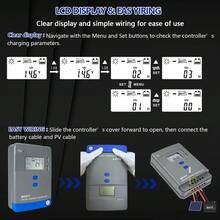 Y&H 40A MPPT ソーラーチャージコントローラー 12V/24V/24V/48V自動 チャージコントローラーLCDディスプレイ 最大PVパネル入力 AGM、ゲル、液式、リチウムバッテリー充電用 - シルバー -- ME4048 - チェックする 3