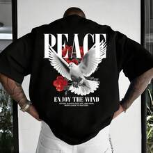 Oversize Short Sleeve T-Shirt For Men - Black - View 6