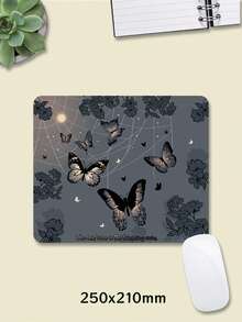 一体式深色蜘蛛网和蝴蝶图案PU皮革鼠标垫，2毫米厚，小型办公桌面垫，适合学生/游戏玩家/笔记本电脑用户，防水防滑，必备办公配件。 - 藍色 - 查看 14