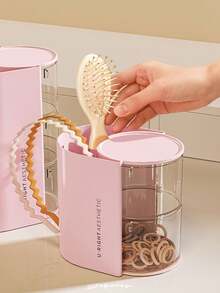 1 pieza Caja de almacenamiento de escritorio, Caja de almacenamiento de accesorios para el cabello de niños, Adecuada para el almacenamiento diario de niños - Multicolor - Ver 2