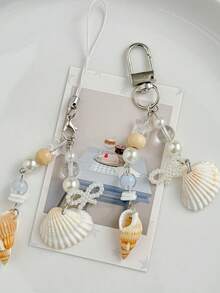 1pc Handmade Shell & Starfish Hanging Earphone Strap, Phone Lanyard, Camera Strap, Key Chain Accessory - Multicolor - View 9