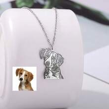 Custom Pet Dog Cat Photo Necklaces For Women Men Stainless Steel Customized Animal Picture Pendant Necklace Personalized Neck Chain Jewelry Birthday Gift - Multicolor - View 9