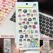 1pc Of Japanese Vintage Cartoon Stickers Cute Crystal Solid 3D Embossed Resin Cartoon Stickers,New Year's Gift, Valentine's Day Gift, Easter Gift(Random Style) - Multicolor - View 10
