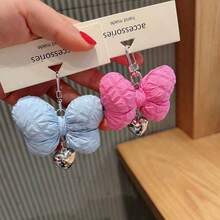 1 Pc Niche Design Sweet 3D Bowknot Heart Pendant, Multi-Use Charm For Car Keychain/Bag/Phone - Màu xanh lá cây, 1 chiếc - Xem 2