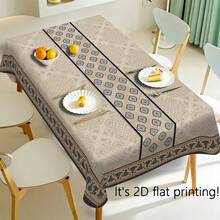 Modern Scandinavian Rectangular Tablecloth Compatible For Dining Tables - Neutral Nordic Pattern, Durable Fabric, Easy-Clean Cover Suitable For, Parties, Events, Restaurants - Nhiều màu - Xem 5