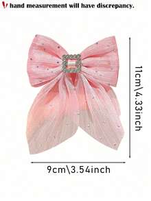 8 buc cleme de păr cu fundă pentru prințesă fugară multicolore, accesorii drăguțe pentru agrafe, cadou ideal pentru fete, cleme de păr cu fluture, cleme de păr cu fundă panglică - Multicolor - Vizualizare 2