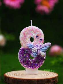 Elegante Schmetterling Zahlen Geburtstagkerzen 0-9, glitzernde Kuchendekoration für Hochzeiten, Jahrestage, Babypartys, Brautpartys, Geburtstage, Einweihungsfeiern - Paraffin Kuchendekoration Zubehör - perfekt für Geburtstagsfeierlichkeiten - das perfekte Geschenk für Partygäste. - 1PC - Übersicht 10