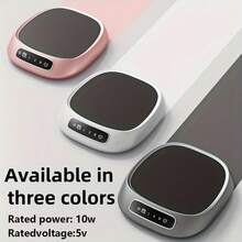 SOKANY 1pc Smart Constant Temperature Heating Coaster, Coffee Cup Warmer. USB Powered, Smart Timer Function. 3 Temperature Settings, Fast Heating. Glass Ceramic Panel Material. With Auto Shut-Off, Portable & Compact. Suitable For Heating Milk/Herbal Tea/Coffee/Warm Water. Great For Home/Office/Travel Use. - 彩色 - 查看 8
