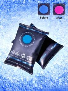 1个可重复使用的硅胶车载除湿袋 - 非常适合吸收水分，防止车辆或家中潮湿、高湿度和结露，家用除湿器，春夏必备，伴娘礼物，房间/卧室装饰，海滩，旅行，男女皆宜，度假，可爱小物 - 彩色 - 查看 2