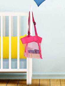 1pc Adjustable Strap Mesh Beach Bag - Polyester Shell Collecting Bag For Collecting Seashells Etc. - Ideal For Beach Trips, Outdoor Activities, Outdoor Gear |   Mesh Material, Beach Accessories - 彩色 - 查看 4