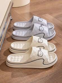 Summer New Bear Printed Slippers, Unisex Sandals, Multi-Color Options, Men's Large Size Slippers, EVA Women's Indoor Slippers, Simple Design, Soft And Comfortable Soles, Silent Walking, Suitable For Bathroom, Home, Dormitory Or Office Wear, Suitable For All Seasons - Women's Slippers - View 10