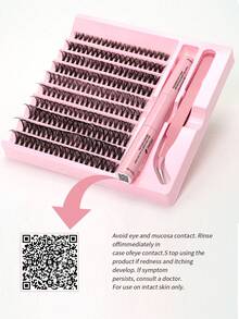 200 簇 30D 40D 混合容量 8-16mm 0.07mm D 卷度浓密卷翘假睫毛，自然柔软，可重复使用，适合初学者、日常妆容或外出。 - 黑色 - 查看 3