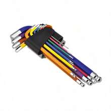 9pcs Flower Wrench Set, Metric Long Arm Star Torx Key Set T10-T50, L-Shaped Key Set With Color Coding And Storage Rack, Suitable For Bicycle Repair, Furniture Assembly - Multicolor - View 12