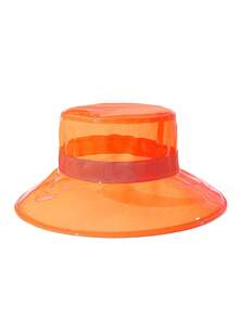 1顶女士纯色透明渔夫帽，防紫外线户外徒步帽，可调节，时尚日常旅行帽 - 漁夫帽 - 查看 7