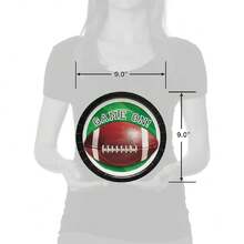 - Suministros para fiestas de fútbol, platos de cena de fútbol (36 unidades),41042080 - Neblina azul - Ver 5