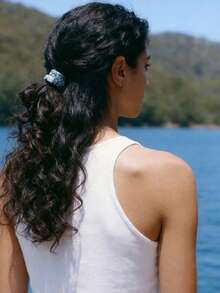 SUNCDELV SLIK 22 Momme 100% Silk Hair Scrunchie Handmade Pure Mulberry Hairbands Silk Hair Ties Scrunchies Set Women Curly Thin Hair Srevela Hair Accessories - Multicolor - View 2