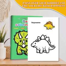 GDTME Sách tô màu chủ đề khủng long, khổ A5, 32 trang, hai mặt, dành cho trẻ em, thích hợp làm quà tặng Ngày của Mẹ và Ngày của Cha. - quần áo hàng ngày - Xem 7