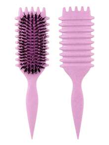 Hair Brushes-EU+UK Curling Hair Brush, Curl Define Brush, Suitable For Styling, Shaping And Setting Curly Hair, For Both Men And Women, Can Be Used On Dry Or Wet Hair - Multicolor - View 19