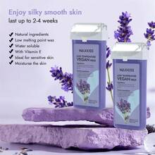 WAXKISS Painless Roll-On Wax Hair Removal Kit, Includes 2 Lavender Scented Wax Refills | Easy At-Home Waxing, Suitable For Large Body Areas, Leaves Skin Smooth, For Both Men And Women - Multicolor - View 7