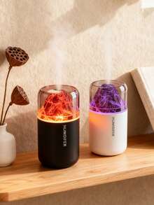 Mini Humidifier Volcanic Rock Lighting 180ml/USB Powered, Suitable For Cars, Home, Office, Bedroom, Yoga Meditation Room, Pilates Studio Gifts Low Noise Mist Diffuser - Oval - View 4