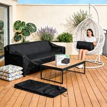 210D 高强度涤纶防水户外家具罩 - 沙发椅罩，防水、防尘、防紫外线、防撕裂、防风，带可调节抽绳，适用于花园、庭院、露台、阳台、客厅 - 全天候防护 - 花園庭院防水罩 - 查看 2