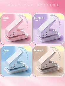 6mm Single Hole Punch Mini Version, With Anti-Slip Base And Locking Function, Suitable For Diaries, Paper, Cards, Scrapbooks, Student And Office Supplies - A - View 2