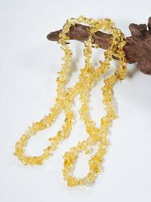 1 Strand Natural Gravel Stone Crystal Chips Beads Irregularity Gemstone Jasper Freeform Chip Nugget Beads, Sunstone, Fluorite, Amethyst Healing Energy Loose Beads DIY Jewelry Making For Necklace Earrings Bracelets Jewelry - Multicolor - View 17