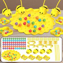 SKYQITIAN This Magnetic Bee Fishing Toy Helps Babies Develop Excellent Concentration Through Bead-Collecting Games. A Fantastic Early Education Tool, Perfect For Family And Friends Gatherings, And Ideal For Parent-Child Interaction! - Four-player Battle - View 9