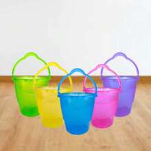 1 pieza Cubeta de agua portátil 10 litros, cubo de lavado de autos de plástico y silicona, cubo de almacenamiento de agua y riego para el hogar - Colores - Ver 9