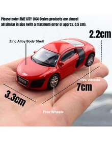 AUDI 4辆3英寸合金压铸模型车，多种车型，手感顺滑，可随意把玩，收藏玩具，节日礼物 - 彩色 - 查看 2