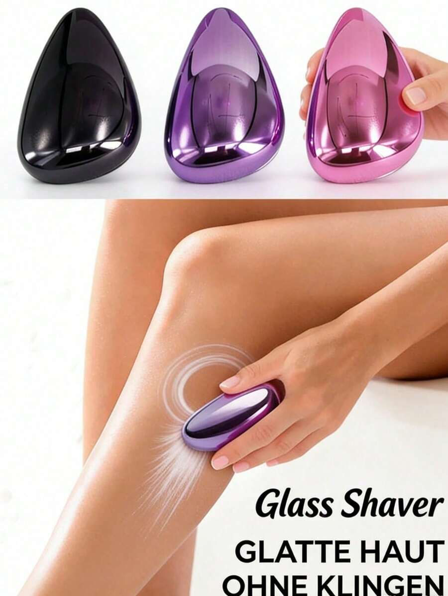 1个可重复使用的水晶脱毛器，男女通用，无痛去角质和脱毛工具，神奇的背部、手臂和腿部脱毛器 - 彩色 - 查看 1