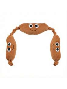 1pc Pet Plush Sound Toy, Dog Shaped Chew Toy, Durable Dog & Cat Teething Toy, Suitable For Self-Play And Training - Multicolor - View 11