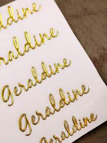 Customized Name Stickers, Wedding Stickers, Personalized Water Bottle Stickers, Customized Gold Crystal Label Stickers, Customizable Thank You Stickers, Business Label Stickers, Logos, Gift Box Stickers, Notebooks, Books, Plates, Gold, Business, Bridesmaids, Birthday Gifts, Couples, Mother's Day - Multicolor - View 3