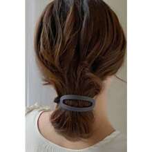 Matte Minimalist Banana-Shaped Hair Clip | Elegant And Versatile, Suitable For Everyday Wear, Casual Occasions, And Parties. Made Of Plastic. - Purple - View 2