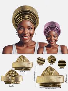 1pc Women's Headscarf Cap, Faux Pearl Rhinestone Hat, Suitable For Daily Use - Multicolor - View 6