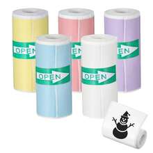 Self-Adhesive Mini Printer Sticker Paper, Colorful Thermal Printer Paper Set, Thermal Sticker Paper Compatible With M02/T02 Printers Most Instant Inkless Refilling, 57 * 25 Mm - 5Pcs - View 8