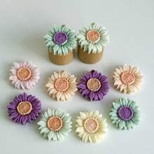 向日葵花香蜡烛硅胶模具 DIY花瓣香石手工皂石膏树脂研磨工具 - 白色 - 查看 2