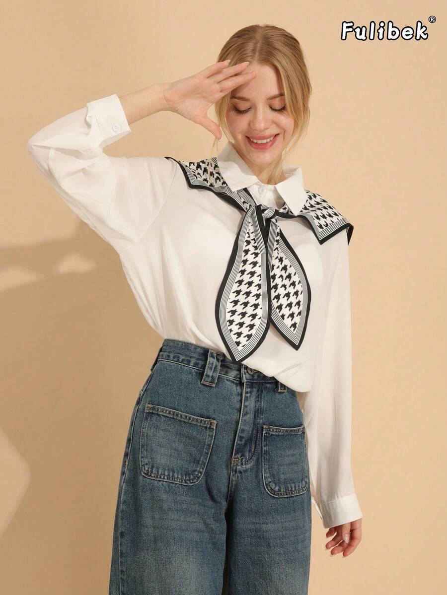 1 chiếc áo in hình tranh sơn dầu cổ điển, có cổ rời, thích hợp mặc hàng ngày. - Nhiều màu - Xem 1