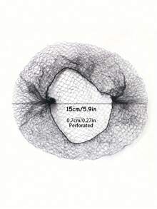 60个浅棕色弹力发网，女士隐形发网/发髻网，适用于餐饮服务、芭蕾舞、睡眠、空乘人员、护士等场合，精细网状发髻罩，美发造型工具及发饰 - 淺咖色 - 查看 9