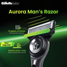 Caja de regalo con la marca NBA de Gillette Labs que incluye barra exfoliante de Gillette, maquinilla de afeitar para hombres, kit de afeitado para hombres, incluye muñequera, 1 mango, 2 recambios de cuchillas y soporte magnético premium, regalo para él - Maquinilla de afeitar de seguridad + cuchillas - Ver 10