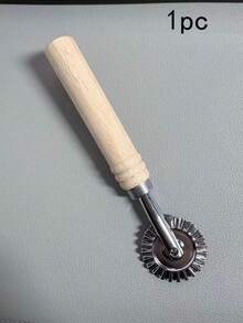 1Pc Fluted Pastry Wheel Cutter With Wooden Handle, 7cm Stainless Steel Blade, Non-Slip Grip Sharp Non-Stick Easy Clean, Dumpling Wrappers Ravioli Pasta Empanadas Baking, Kitchen DIY Essential, Ideal Gift For Mother's Day Graduation Birthday Housewarming - Multicolor - View 11