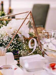 10/50 thẻ ghi tên bằng acrylic trong suốt - Thẻ tên hình chữ nhật trống dùng cho đám cưới, sinh nhật, trang trí bàn ăn - Thẻ ghi nhãn trong suốt phù hợp để viết thư pháp tay - hình chữ nhật - Xem 7