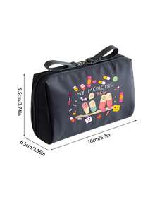 Portable "My Medicine Bag" With Colorful Pill Pattern, Compact First Aid Kit Suitable For Travel And Home, Outdoor Travel Medicine Bag, Available In Multiple Colors, Essential Medical Accessory For Health-Conscious People For Daily/Outdoor/Travel Use, Daily Medical Supplies Organizer - Multicolor - View 11