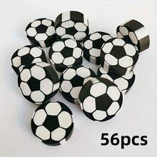 14/28/42/56 件装足球形状橡皮擦，书写工具，办公和学校用品 - 完美的返校礼物，开学季必备。 - 足球橡皮擦 - 查看 13