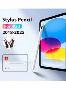 兼容 Apple Pencil 的触控笔，适用于 iPad A16、10、9、11 代、10 代、9 代、Pro 13、12.9、M4、Air 11、M3、M2、M5、M4、Mini 6、M7、A17 触控笔 - 白色 - 查看 2