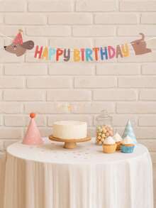 Bộ 1 banner trang trí sinh nhật chó Dachshund, cờ giấy trang trí sinh nhật hình chó Dachshund dễ thương, banner nền chủ đề Dachshund, trang trí tiệc mừng em bé sắp chào đời, phông nền tiệc tiết lộ giới tính, trang trí tiệc sinh nhật lần thứ nhất. - Chó Dachshund - Xem 3