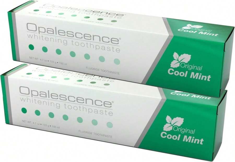 Opalescence Teeth Whitening Toothpaste (Pack Of 2) - Cool Mint Original Formula - Oral Care, Gluten-Free - 4.7 Ounce Made By Ultradent.- TP-5166-2 - 薄荷色 - 查看 1