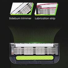 Caja de regalo con la marca NBA de Gillette Labs que incluye barra exfoliante de Gillette, maquinilla de afeitar para hombres, kit de afeitado para hombres, incluye muñequera, 1 mango, 2 recambios de cuchillas y soporte magnético premium, regalo para él - Maquinilla de afeitar de seguridad + cuchillas - Ver 6